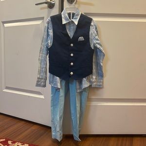 Nautica boys shirt, vest, pants 3 piece set size 6,